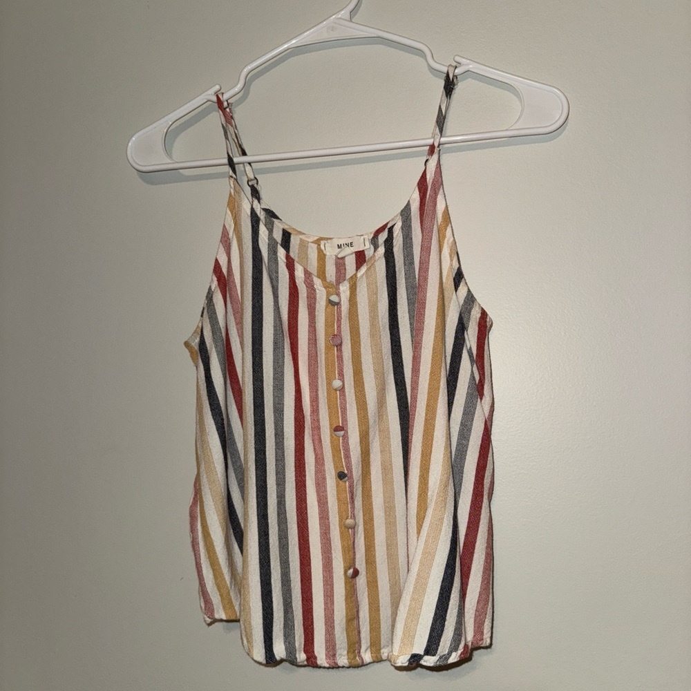 Mine Orange and Blue Sleeveless Camisole Relaxed Fit